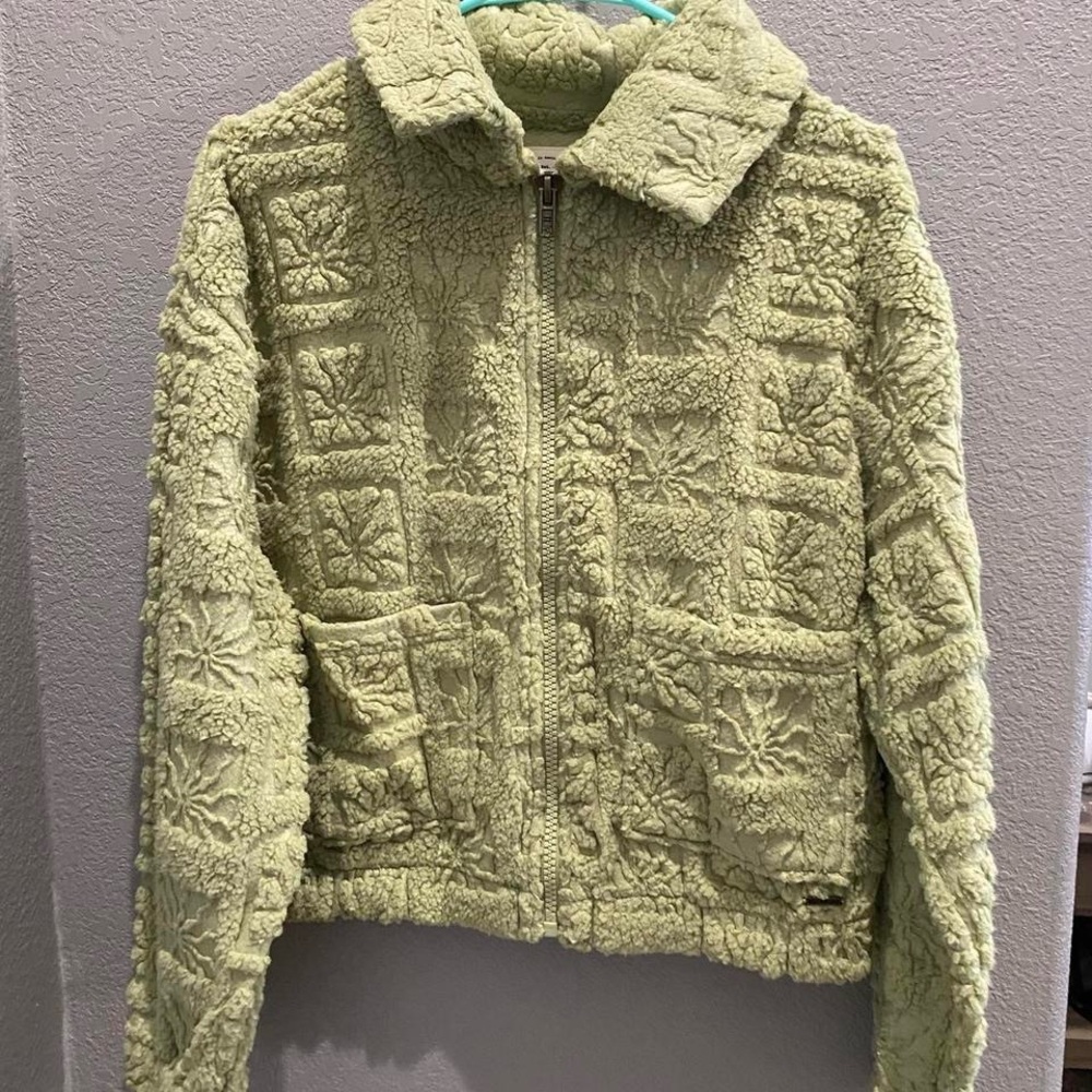 Billabong Light Green Fluffy Jacket